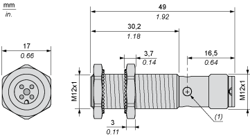 Индуктивный датчик безопасности Telemecanique XS112B3PCM12