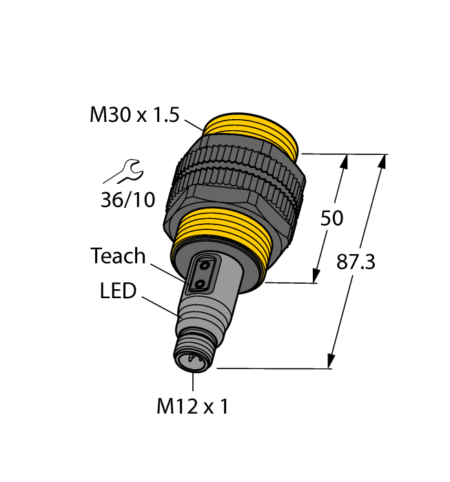 Емкостной датчик уровня TURCK BCT10-S30-UP6X2T-H1151