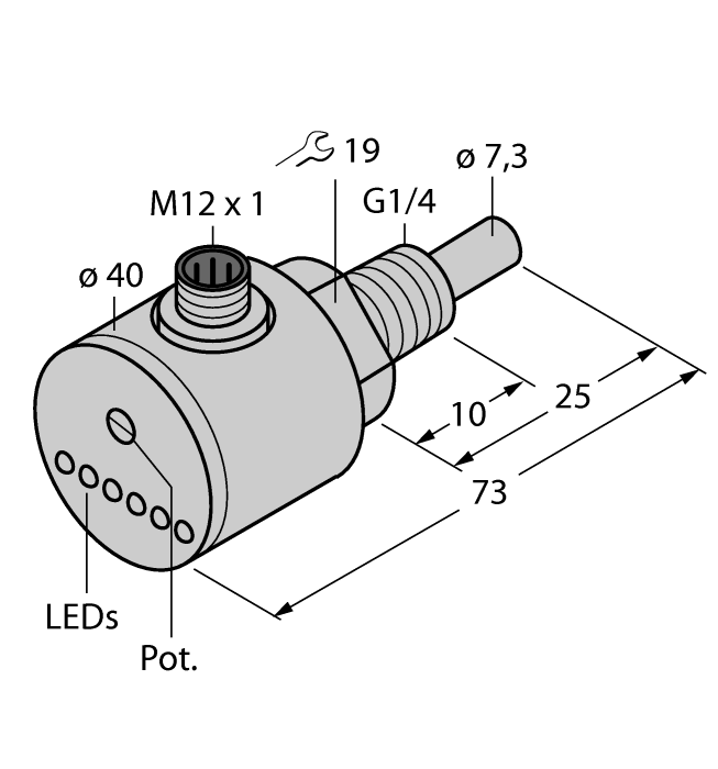 Датчик потока TURCK FCS-G1/4A4-ARX-H1140