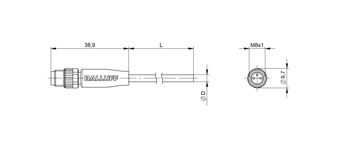 Разъем с кабелем Balluff BCC M313-0000-20-001-EX43T2-020
