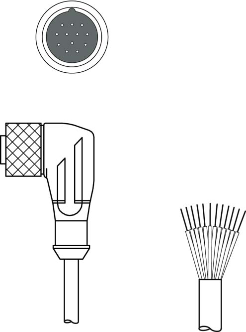 Разъем с кабелем Leuze Electronic KD U-M23-CW-P1-050