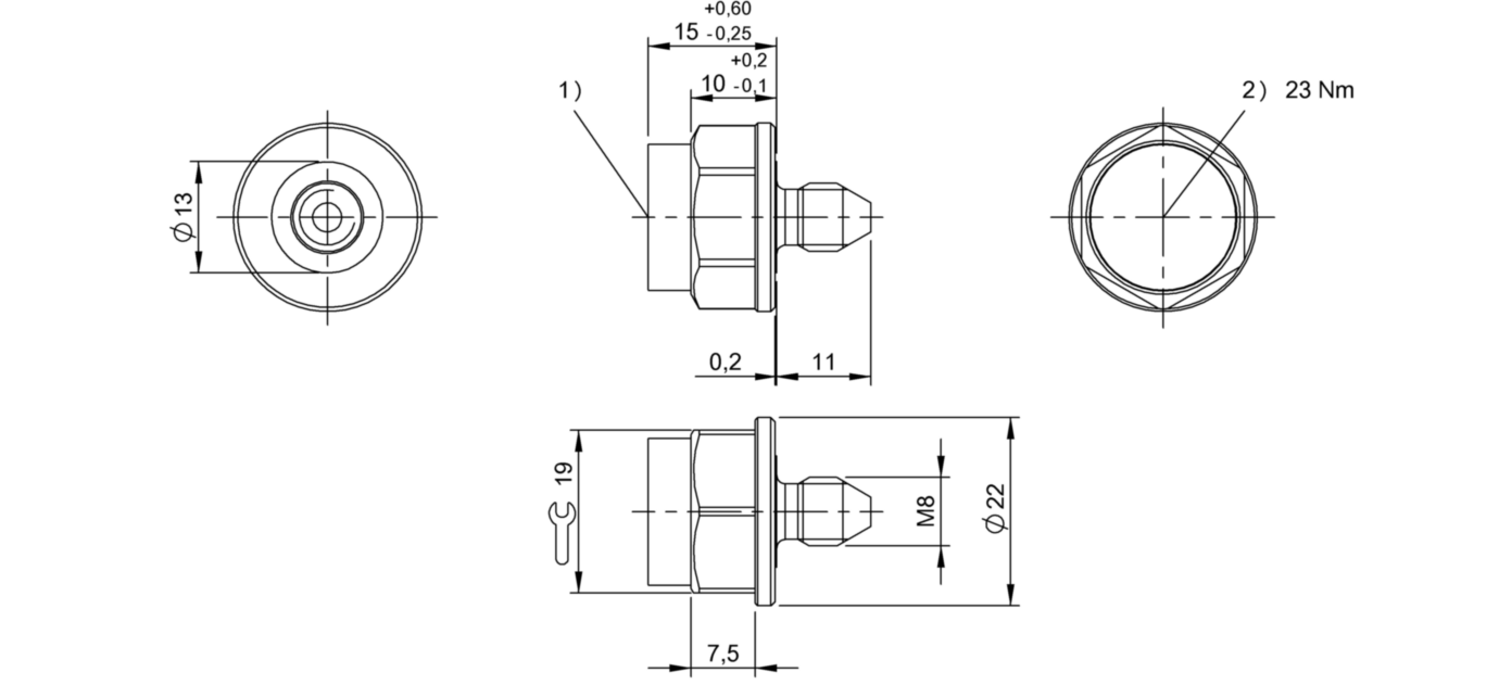 Транспондер RFID Balluff BIS M-142-02/A-M8-GY