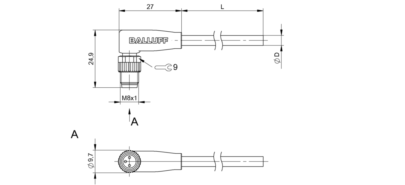 Разъем с кабелем Balluff BCC M323-0000-20-001-EX43T2-020