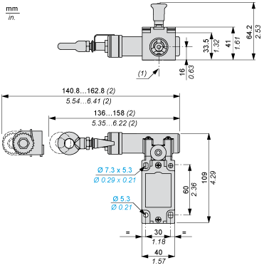 Тросовый выключатель аварийной остановки Telemecanique XY2CJL19H7