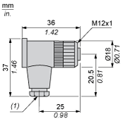 Разъем Telemecanique XZCC12FCM40B