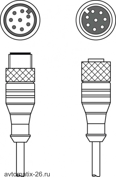 Соединительный кабель Leuze Electronic KDS S-M12-8A-M12-8A-P1-003