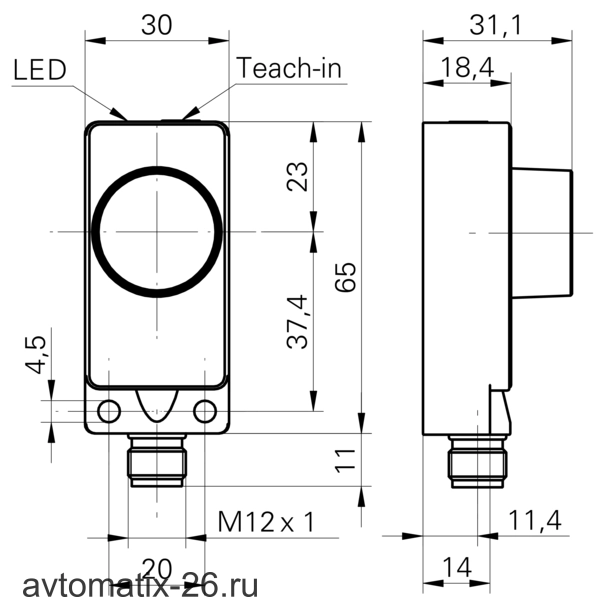 Ультразвуковой датчик Baumer UZDK 30P6104/S14