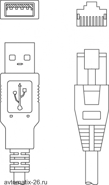 Соединительный кабель Leuze Electronic KSS HS-USB-4A-RJ41-AA-T1-020