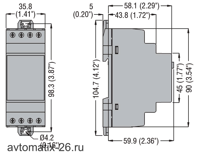 Реле контроля напряжения Lovato Electric PMV40A575