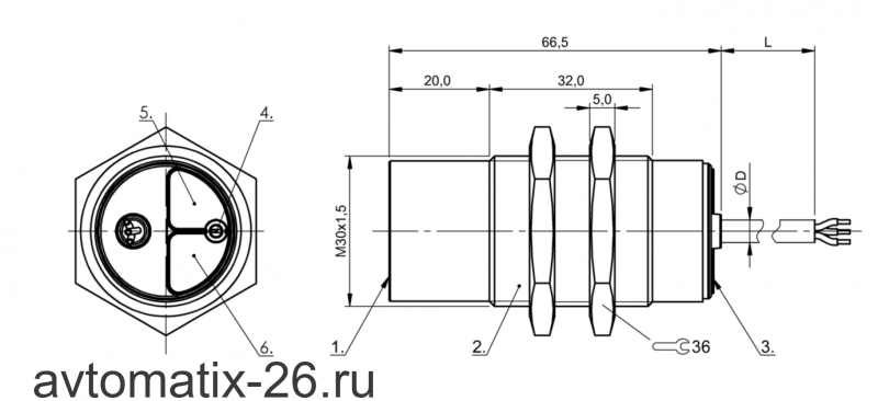 Емкостной датчик уровня Balluff BCS M30B4E1-NSC25H-EP02