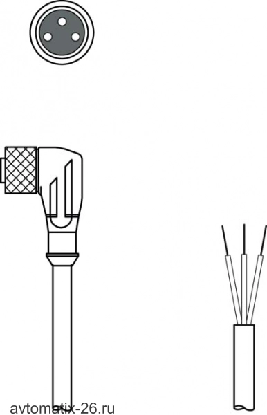 Разъем с кабелем Leuze Electronic KD U-M8-3W-V1-030-DP