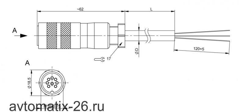 Разъем с кабелем Balluff BKS-S 32M-20