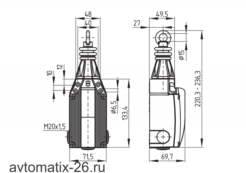 Тросовый переключатель Schmersal TQ 900-04