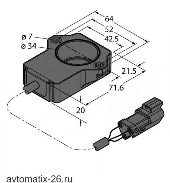 Энкодер TURCK RI120P1-QR20-LU4X2-0.15-DT04-3P