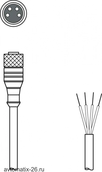 Разъем с кабелем Leuze Electronic KD U-M8-4A-V1-030