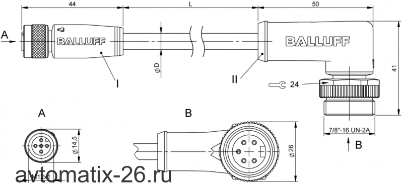 Соединительный кабель Balluff BCC M415-A325-3F-330-VS85N6-020
