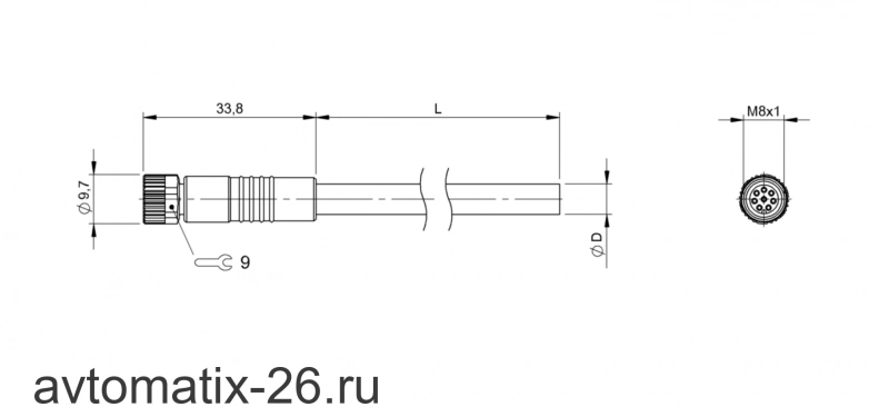 Разъем с кабелем Balluff BCC M318-0000-10-069-PX4825-100-C033