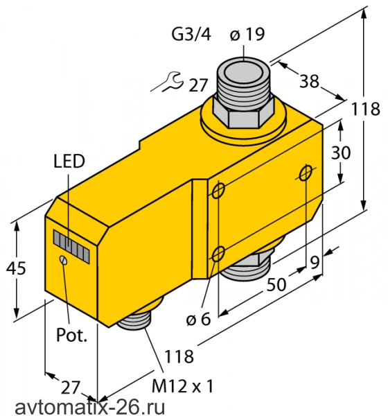 Датчик потока TURCK FCI-D20A4P-AP8X-H1141