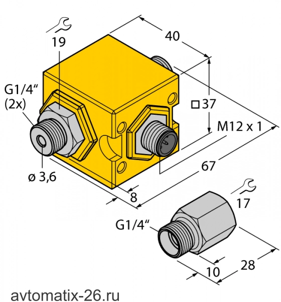 Датчик потока TURCK FCIC-G1/4A4P-LIL-H1141/2.0