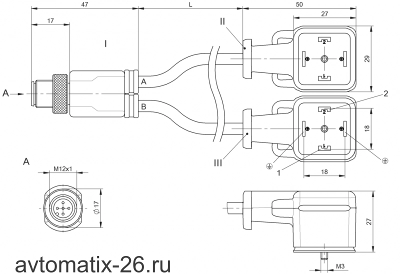 Y-образный распределитель Balluff BCC M415-VA04-VA04-U2005-015