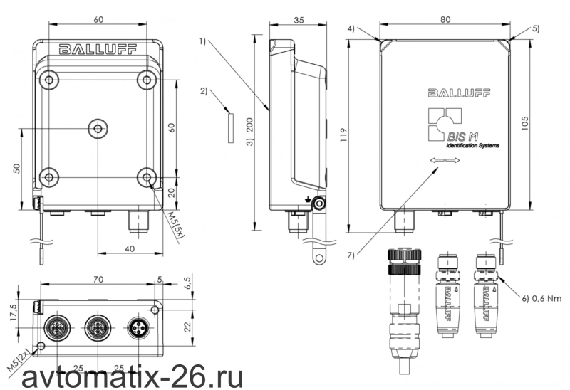 RFID головка чтения/записи Balluff BIS M-4006-034-002-ST4