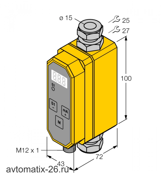 Расходомер TURCK FTCI-15D15A4P-LI-UP8X-H1141