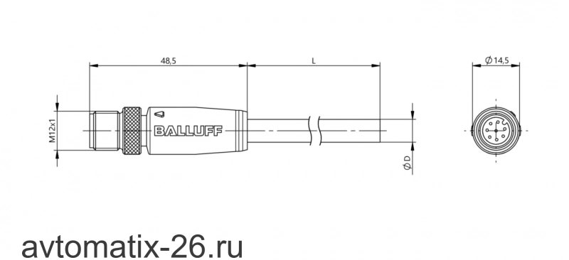 Разъем с кабелем Balluff BCC M418-0000-2A-147-PS0825-020