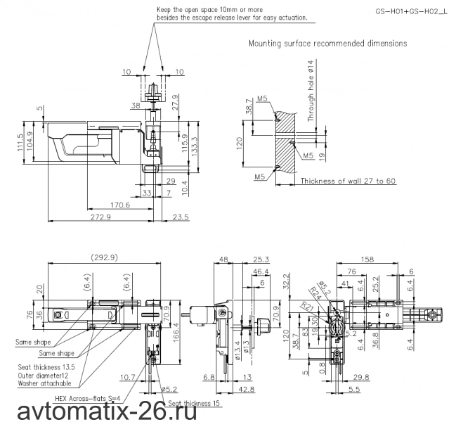 Рычаг KEYENCE GS-H02