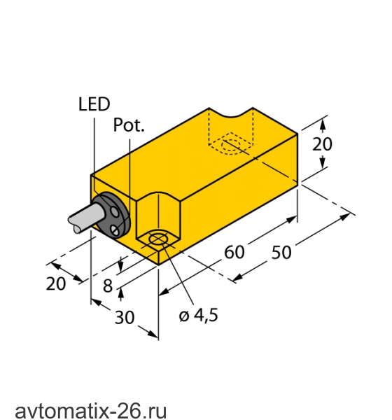 Емкостной датчик уровня TURCK BCF10-Q20L60-AP4X