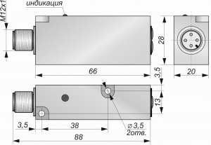 Оптический датчик СКБ Индукция O09-NO/NC-PNP-P