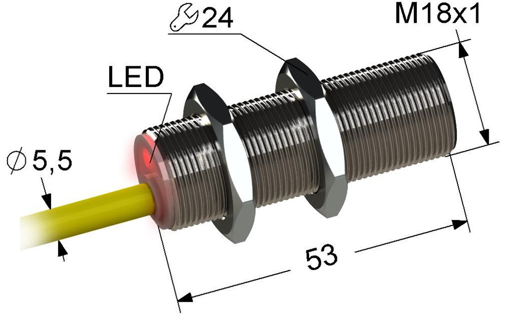 Индуктивный датчик Мега-К PS2-18M53-12B31-K