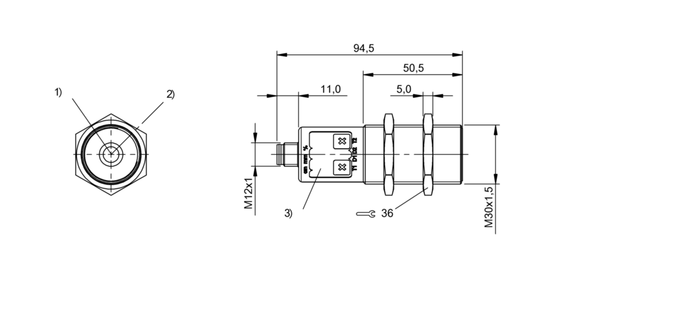 Ультразвуковой датчик Balluff BUS M30M1-PPX-03/025-S92K
