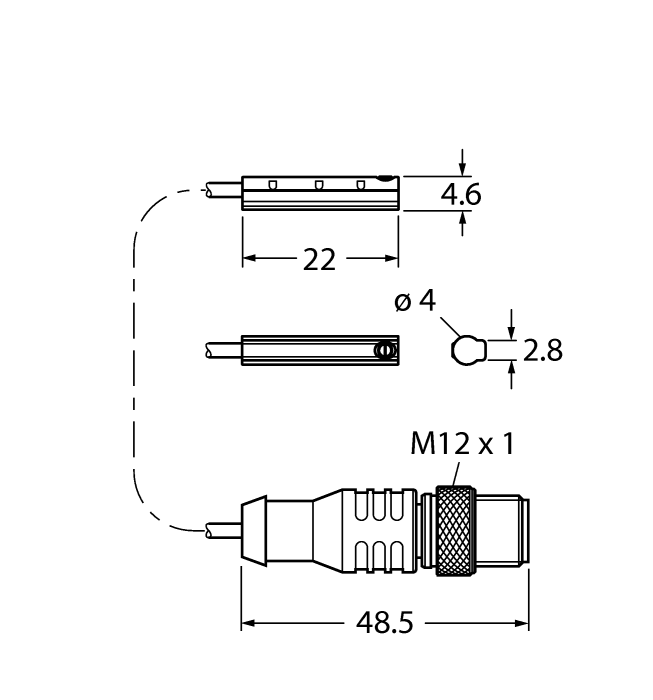 Магнитный датчик TURCK BIM-UNC-AN6X-0.3-RS4
