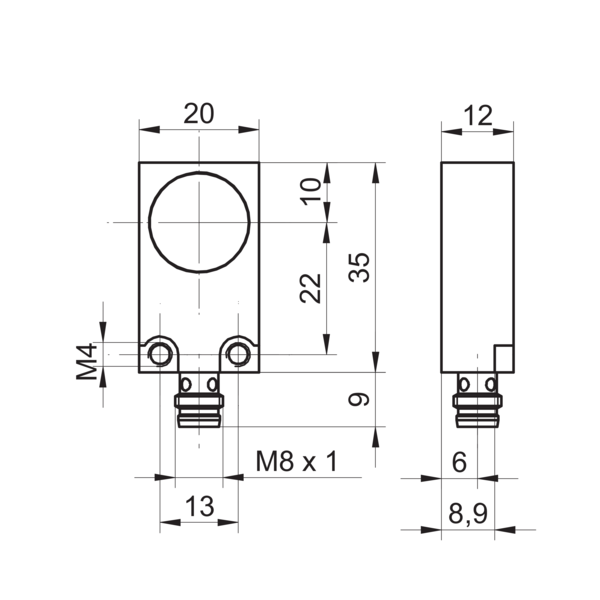 Индуктивный датчик расстояния Baumer IWFM 20U9503/S35