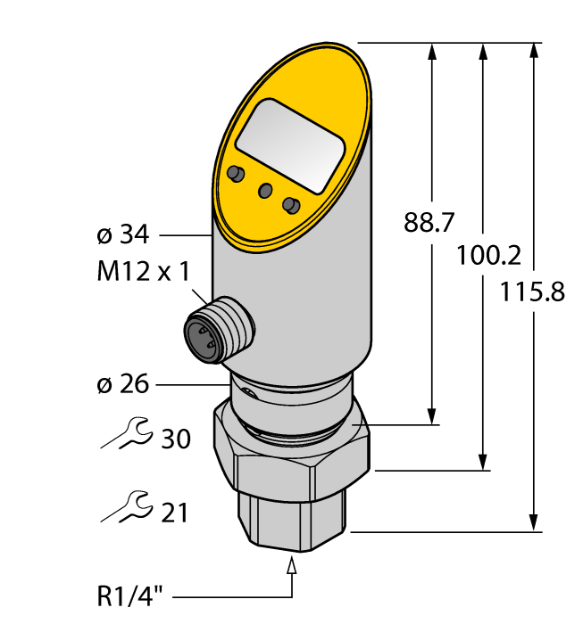 Датчик давления TURCK PS010A-511-LI2UPN8X-H1141