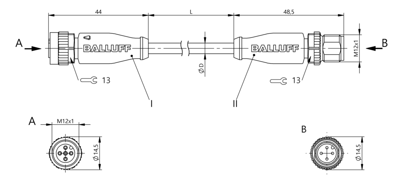Соединительный кабель Balluff BCC M415-M414-3A-304-VX8434-030