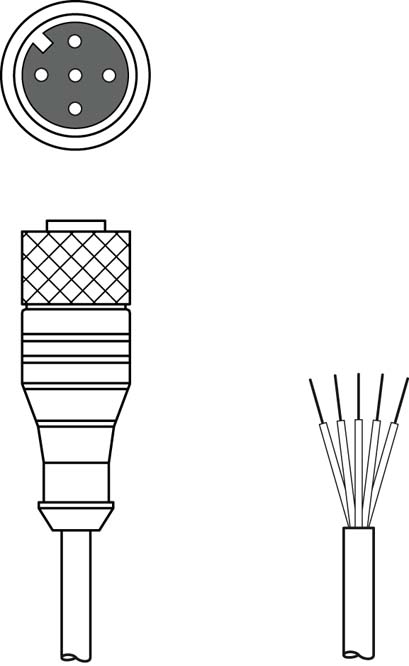 Разъем с кабелем Leuze Electronic KD S-M12-5A-P1-150