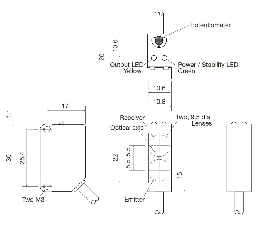 Оптический датчик Carlo Gavazzi PD30CTD02PAWE