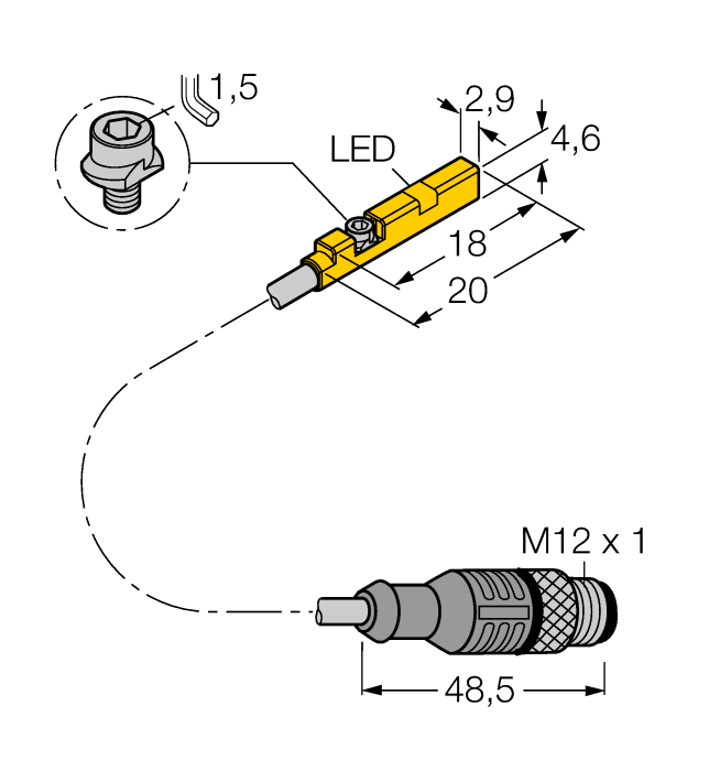 Магнитный датчик TURCK BIM-UNR-AP6X-0.3-RS4