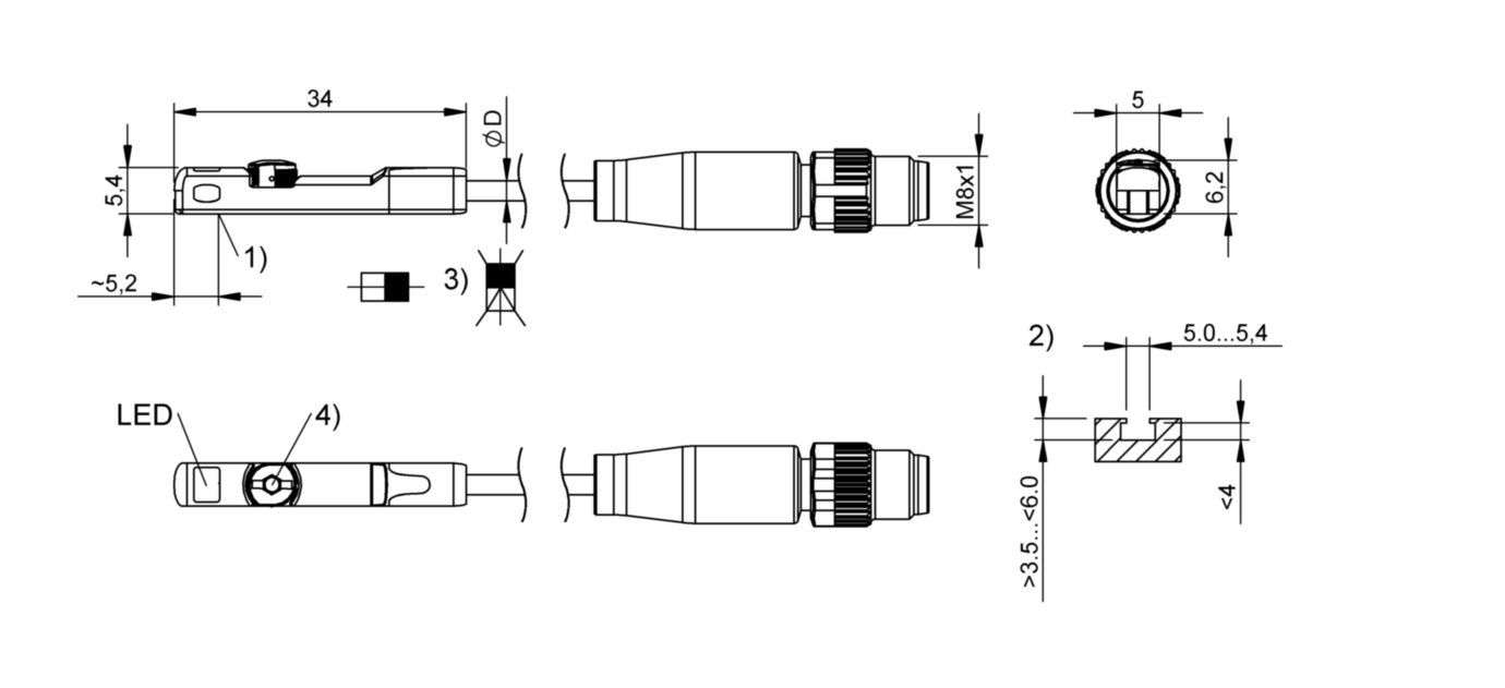 Магнитный датчик для цилиндра Balluff BMF 415KW-HAPS-W-5-P3-S49-00,3