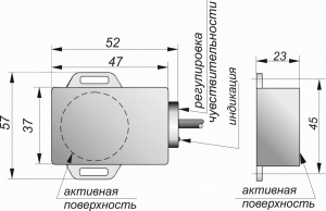 Емкостной датчик СКБ Индукция E383-NC-PNP