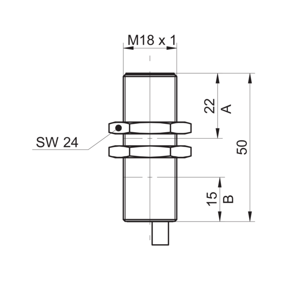 Индуктивный датчик расстояния Baumer IR18V.D08L-F50.UA1Z.9BCU/A002_E012