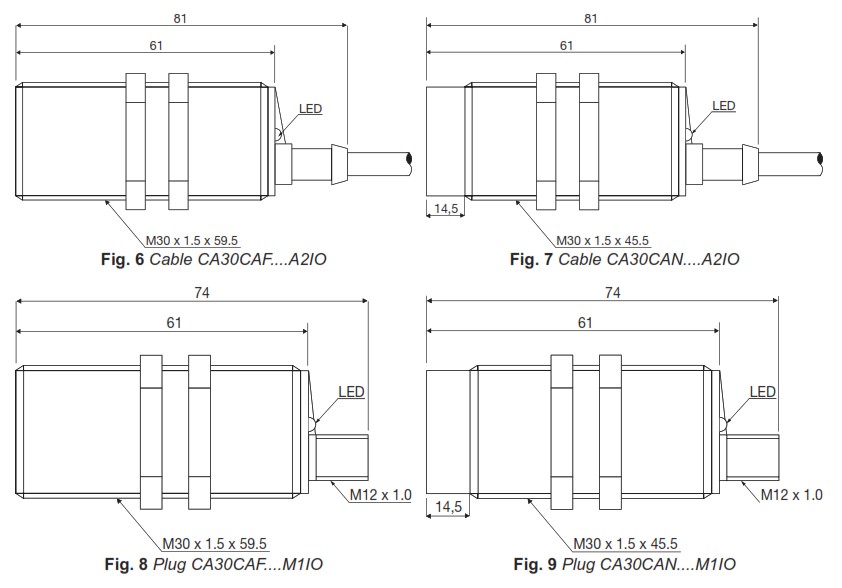 Емкостный датчик Carlo Gavazzi CA30CAF16BPM1IO