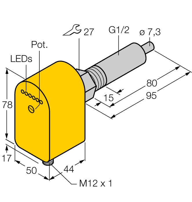 Датчик потока TURCK FCS-G1/2A4P-AP8X-H1141/L080