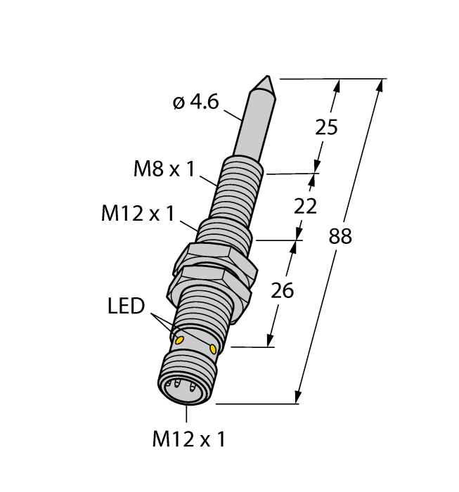 Магнитный датчик TURCK NIMFE-M12/4.6L88-UN6X-H1141