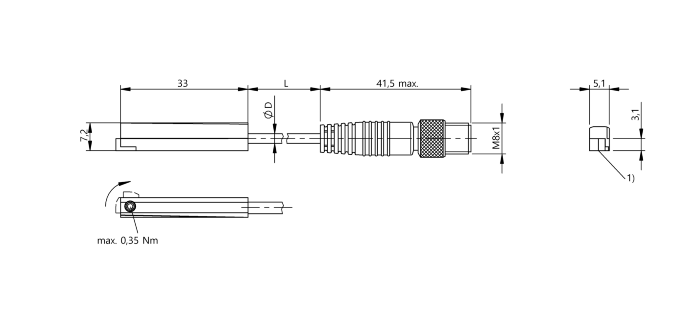 Магнитный датчик для цилиндра Balluff BMF 315M-PS-W-2-S49-00,3
