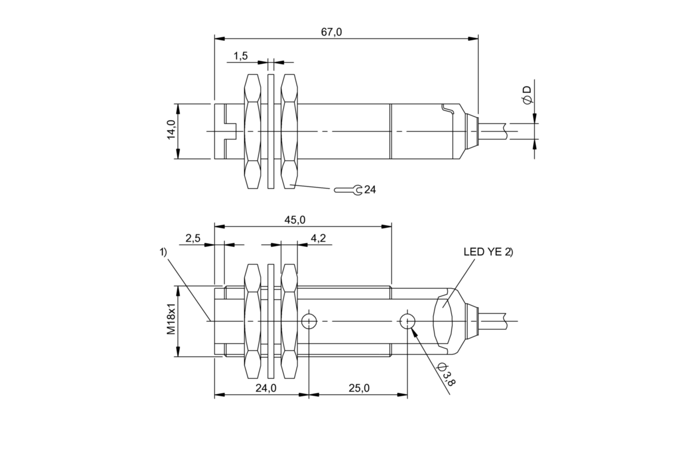 Оптический датчик Balluff BOS 18KF-PA-1XA-C-02