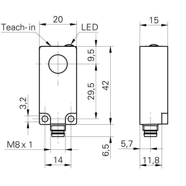 Ультразвуковой датчик Baumer UNDK 20N7912/S35A