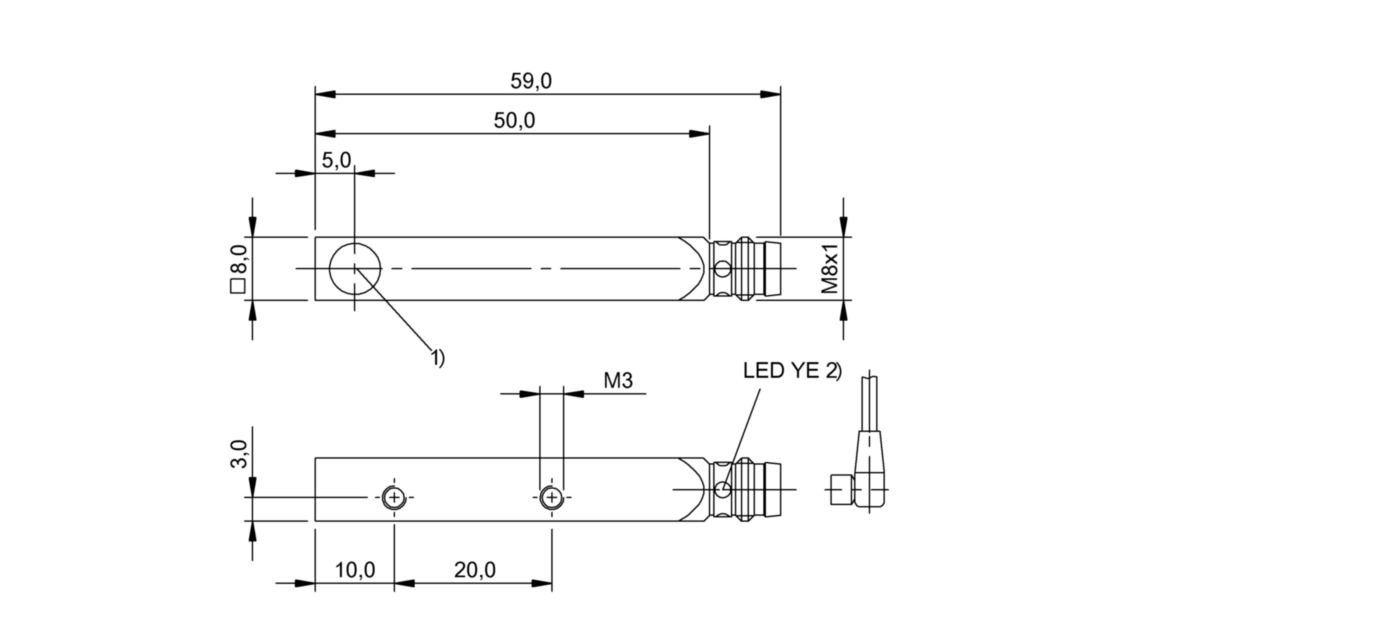Оптический датчик Balluff BOS Q08M-PO-LE20-S49