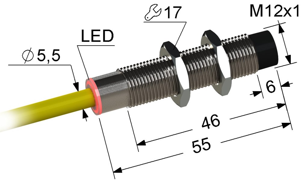 Индуктивный датчик Мега-К PS2-12M55-4N61-K
